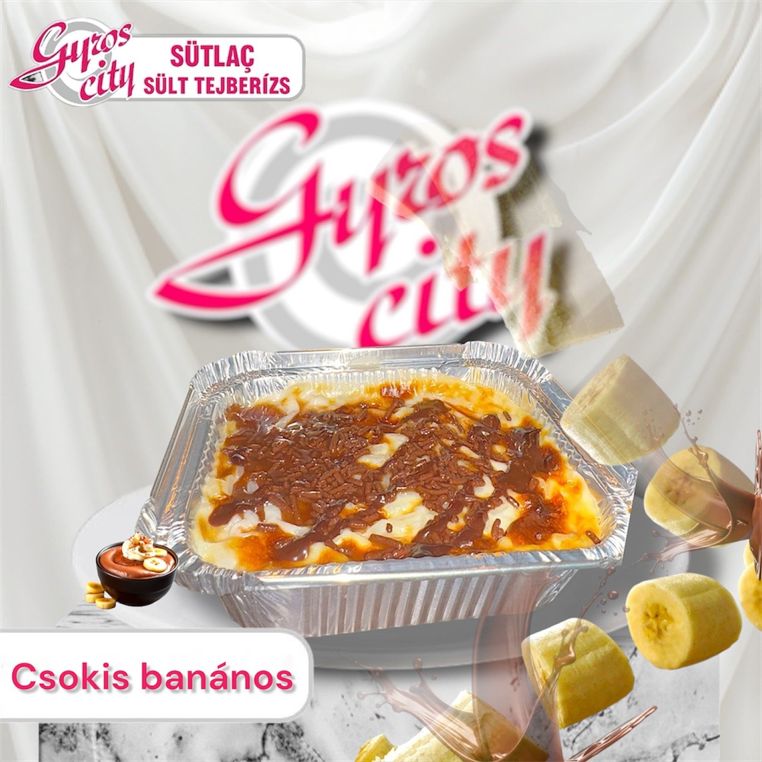 Sütlac (sült tejberizs) Csokis-banános