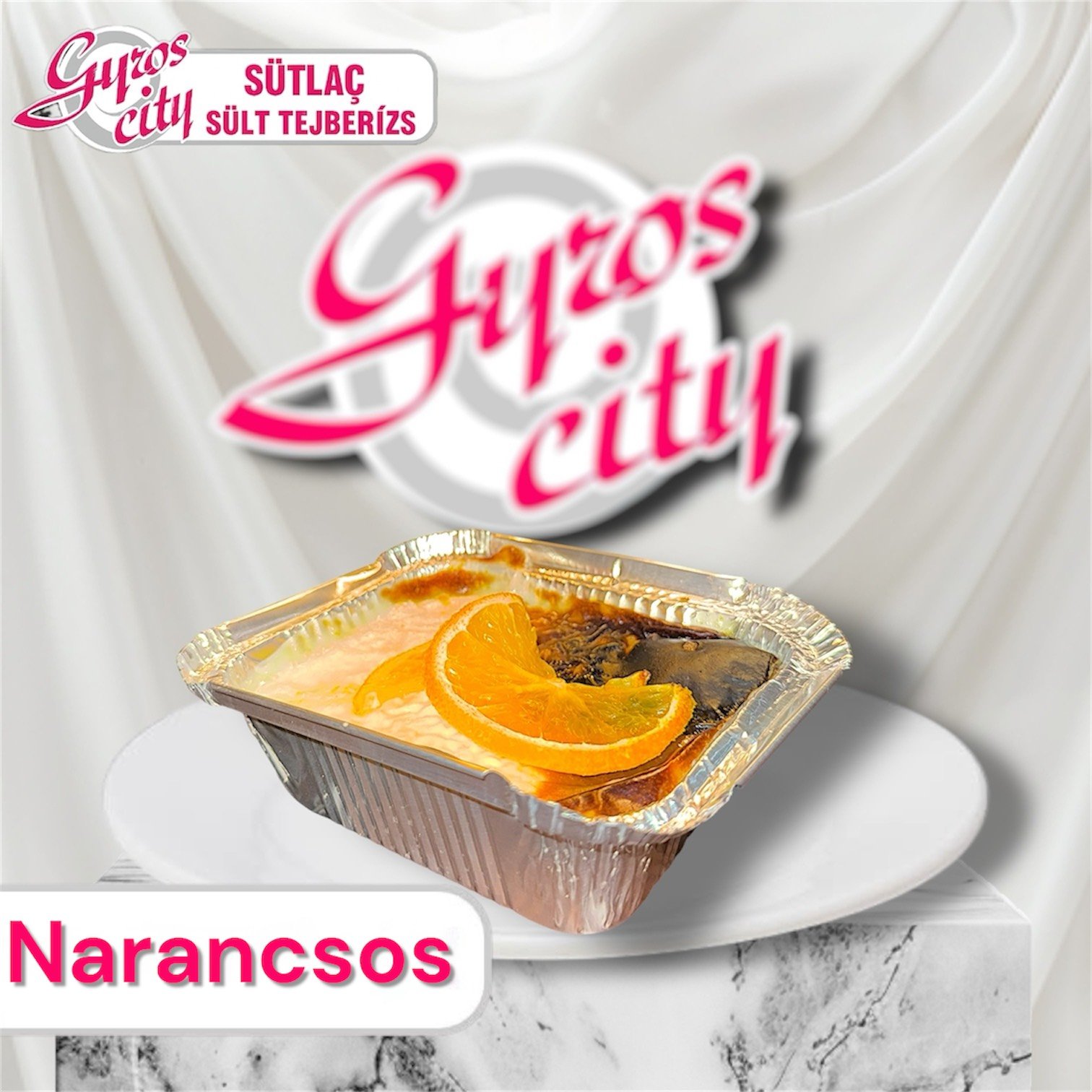 Sütlac (sült tejberizs) Narancsos